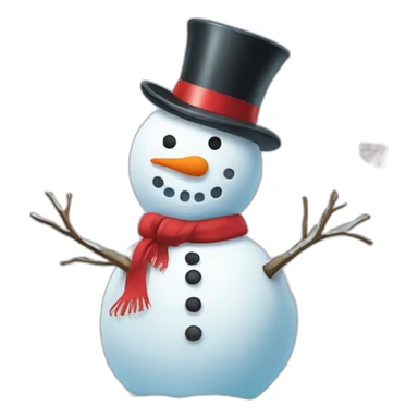 snowman and broken toy sticker