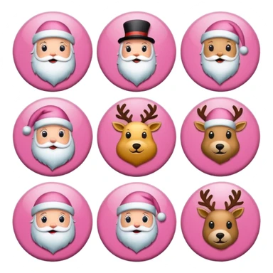 pink christmas sticker pack sticker