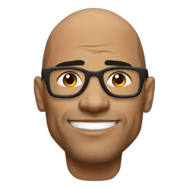 The rock on a pc sticker