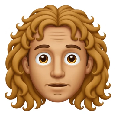Make the curls on his forehead longer, above the eyes  sticker