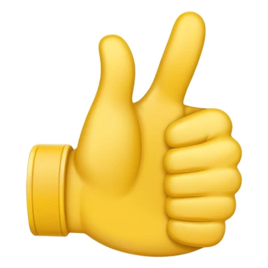 thumbs up emoji outlined in white sticker