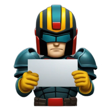 judge dredd with clapperboard helmet sticker