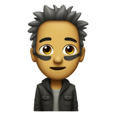 Emoji style grunge sticker