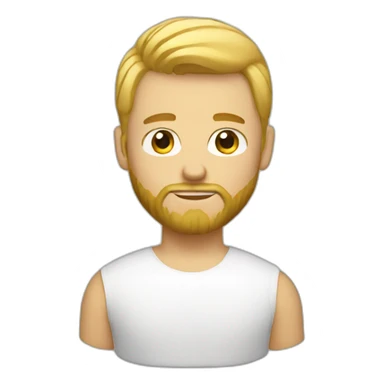 Blond guy with fade and beard sticker