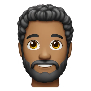 man with black hair and glitter pink beard sticker