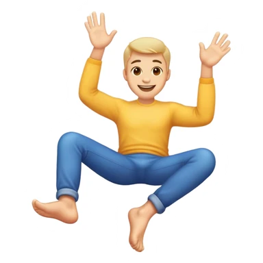 emoji guy smiling with his feet up sticker