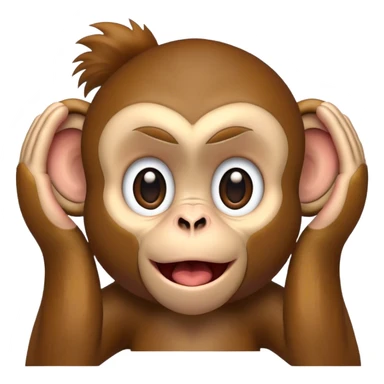 A monkey bumping his head sticker