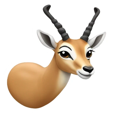 A gazelle with a knot sticker