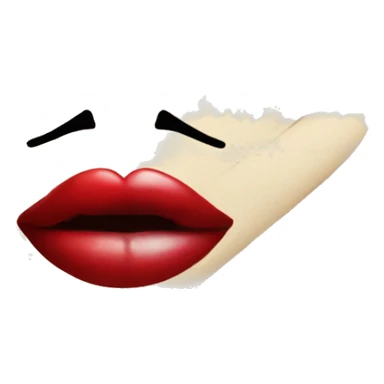 Letter with lipstick kiss sticker