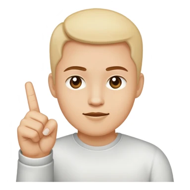 Thumb,index finger, and middle finger up sticker