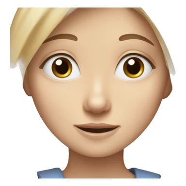 Blonde girl blue eyes and Two rabbits: one grey and one brown. sticker