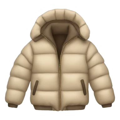 beige puffer jacket sticker