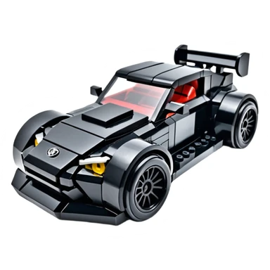  Venom’s aerodynamic opulent dark Lego futuristic concept loosely based on 2013 Toyota 86 (flat long straight faceted mechanical body) lightweight stealthy street hot rod drifter  sticker
