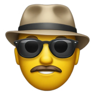 detective emoji with sunglasses sticker