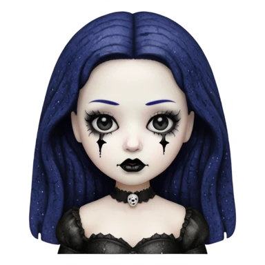 Glitter sweet horror doll sticker
