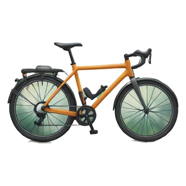 bicycle in mountains sticker