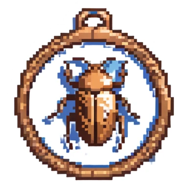 A bronze medal with a beetle icon and 'Bug Hunter' text, Discord style sticker