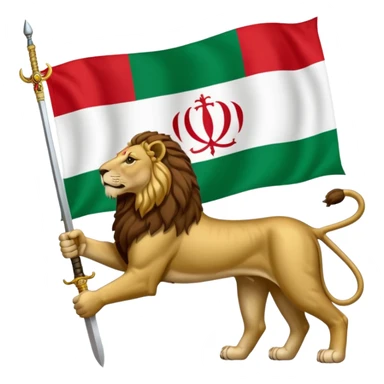 Irans pahlavi periods flag sticker