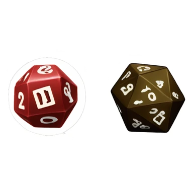 d20 dice and dungeon master screen sticker