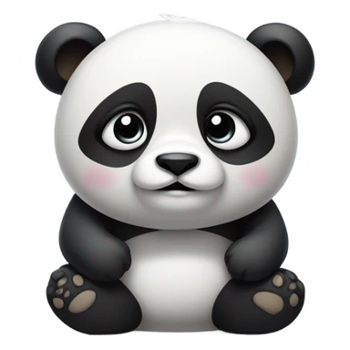 Sad panda sticker