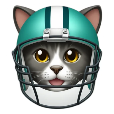 Cat wearing Football helmet sticker