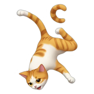 Cat doing backflip sticker