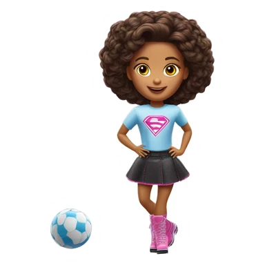 quiero que me crees un emoji de esta descripcion: Chica vestida de Barbie patinadora ( de la pelicula del 2023), bebiendo chupitos o en su defecto una copa sticker