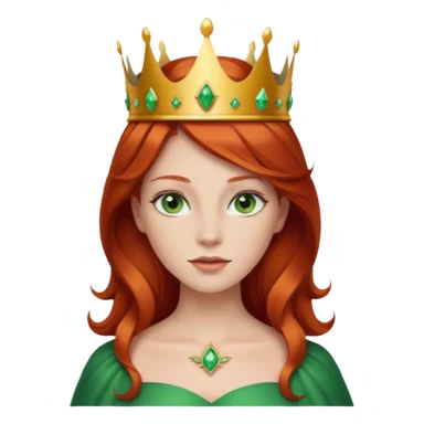 woman pelirroja con corona  sticker