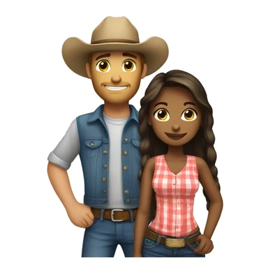 cute girl with country guy sticker