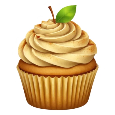 Apple pie cupcake with sliced apple & cinnamon dusting  sticker