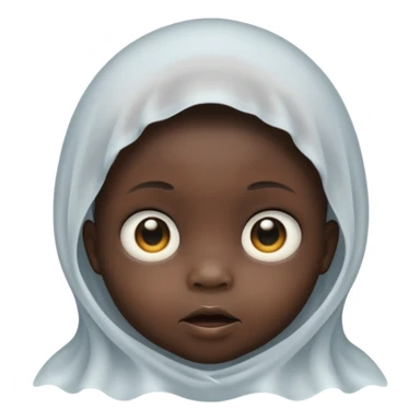 black baby ghost face sticker