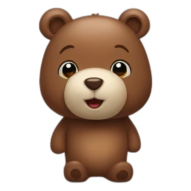 cute cartoonish mocha bear sticker