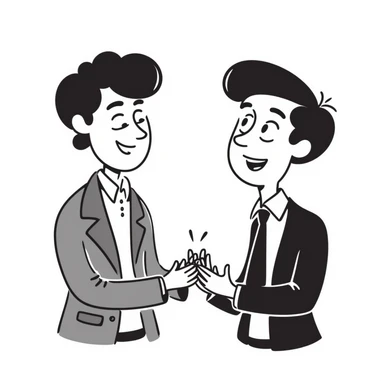 two men getting married, hand drawn doodle style sticker