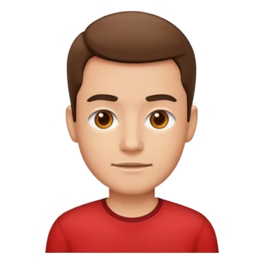 realistic man wearing red shirt sticker