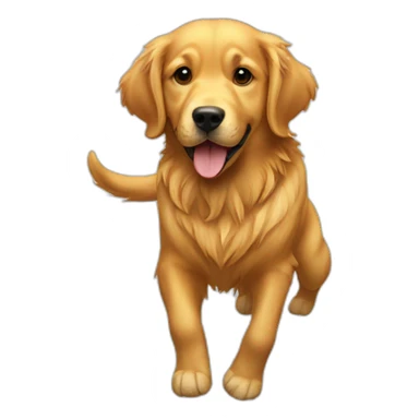 golden retriever basketballplayer sticker