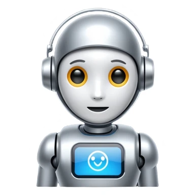 I want an AI chat bot image which represents as chat bot agent. sticker