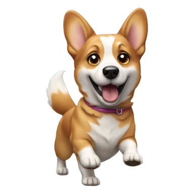Dog corgi dancing sticker