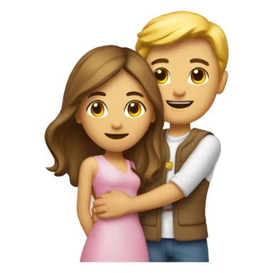 the sign “open” close to a romantic couple sticker