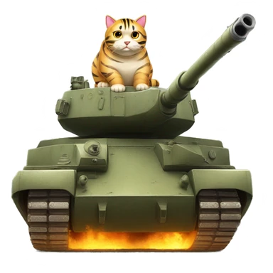 Fat cat in a tiger 1 tank sticker