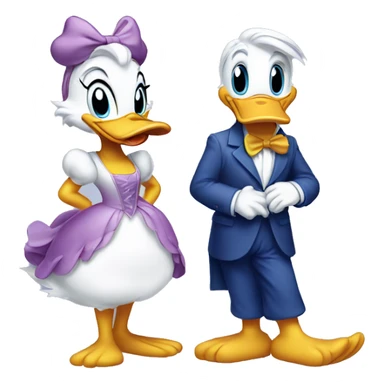 donald and daisy duck sticker
