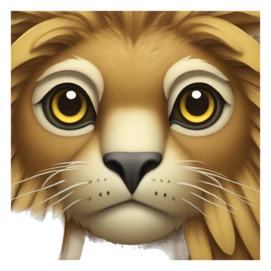 Owl with a lion sticker