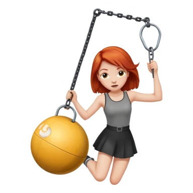 Redheaded wrecking ball sticker