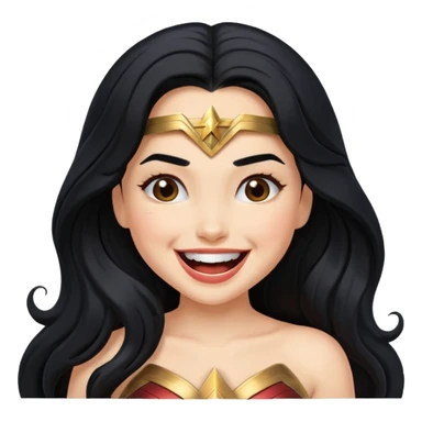 Wonder Woman laughing sticker