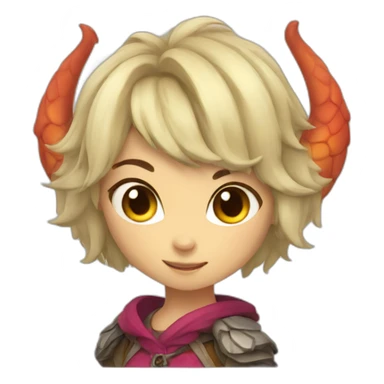 Dragon furry girl sticker