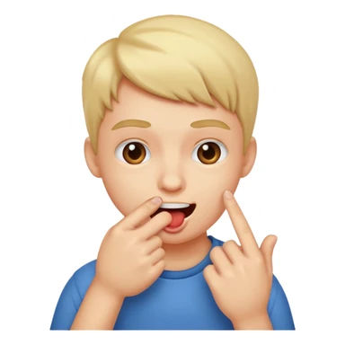 Biting finger in a flirty way sticker