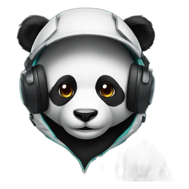 Panda playing eSport avec un casque eSport  sticker