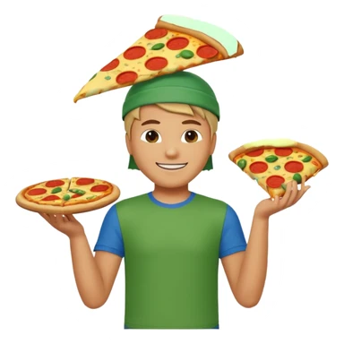 Roblox classic "Noob's avatar with a pizza on its head sticker