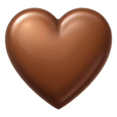 Brown heart sticker