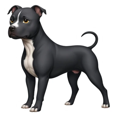 Black pitbull sticker