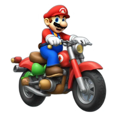 mario riding yoshi sticker